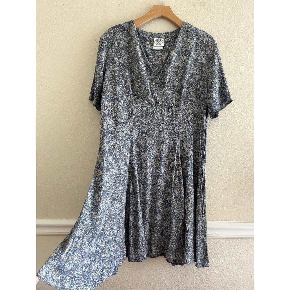 Vintage Laura Ashley Floral Dress Size 12 Viscose Rayon Cottagecore Flowy